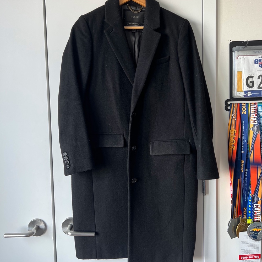 J. Crew black tuxedo coat